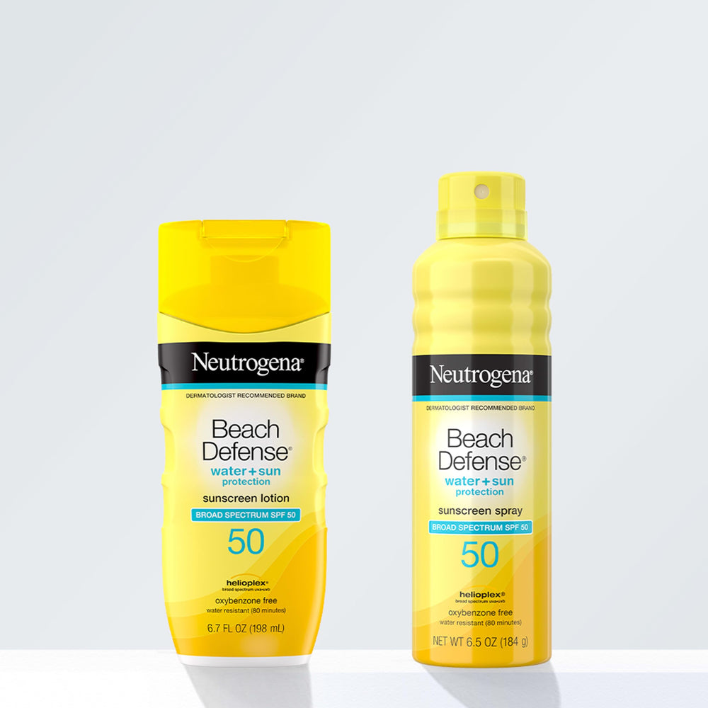 Hawaii Reef Act 104 compliant Neutrogena sunscreen label on bottle.