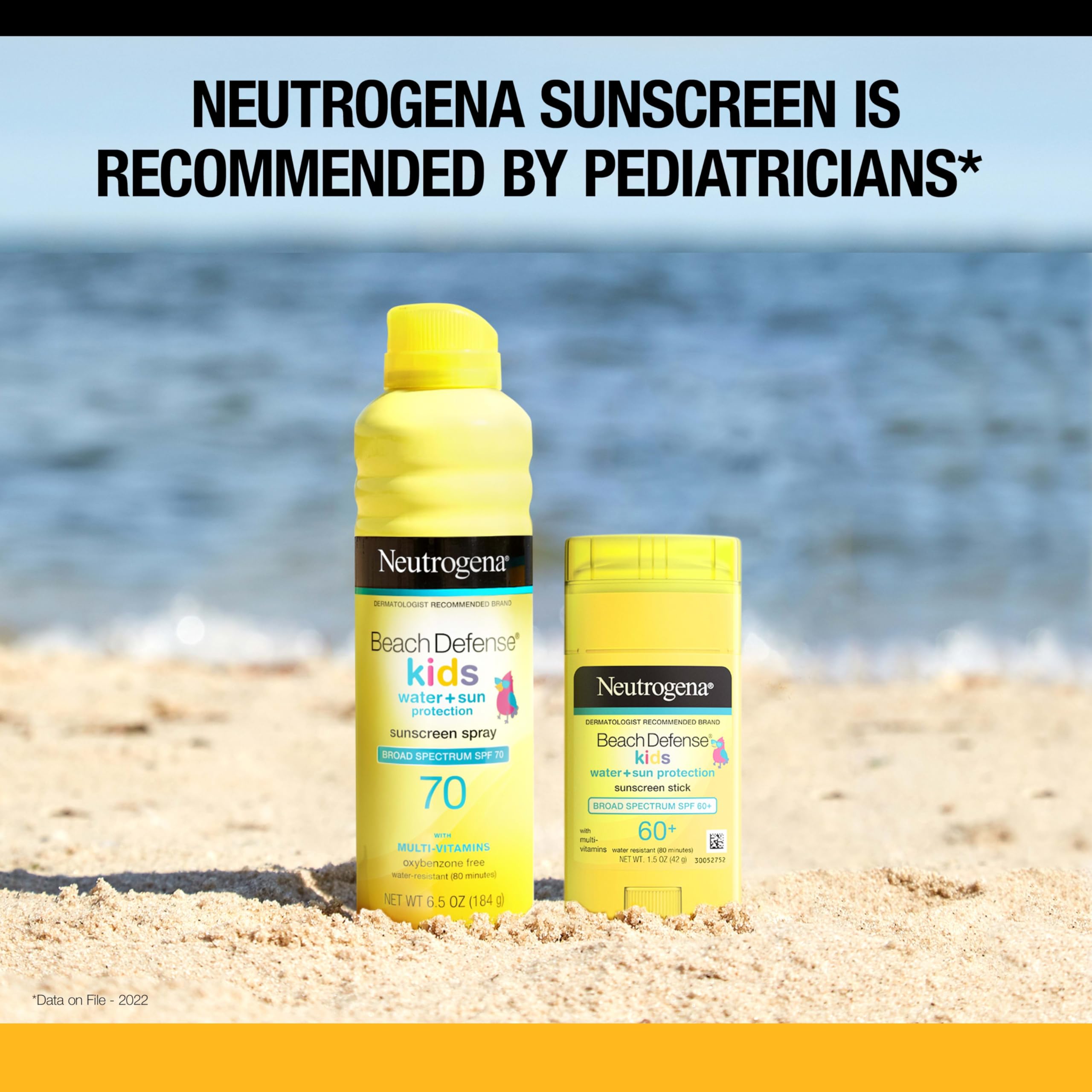Neutrogena Beach Defense Kids Sunscreen Stick staying on during water activities for 80 minutes