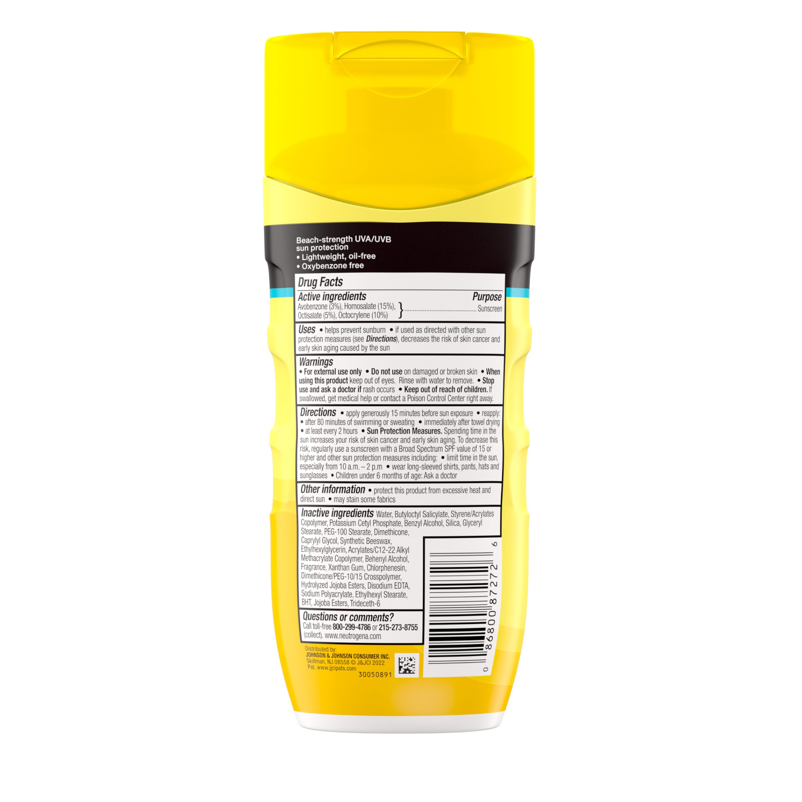 Neutrogena Beach Defense SPF 70 formula for daily use on face and body.