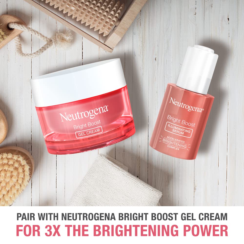 Neutrogena Bright Boost serum with Gel Cream pairing for a cohesive brightening routine