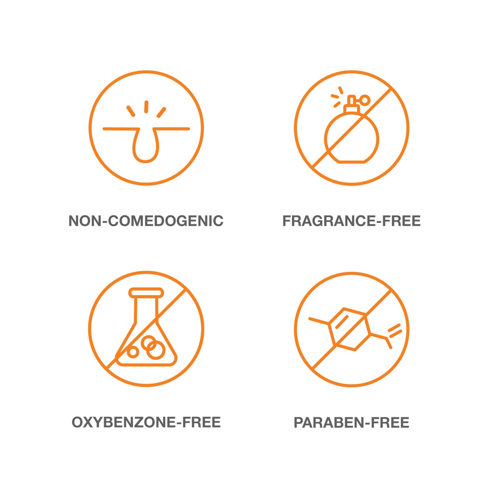 Neutrogena Clear Face Serum Sunscreen demonstrates an invisible finish on all skin tones.