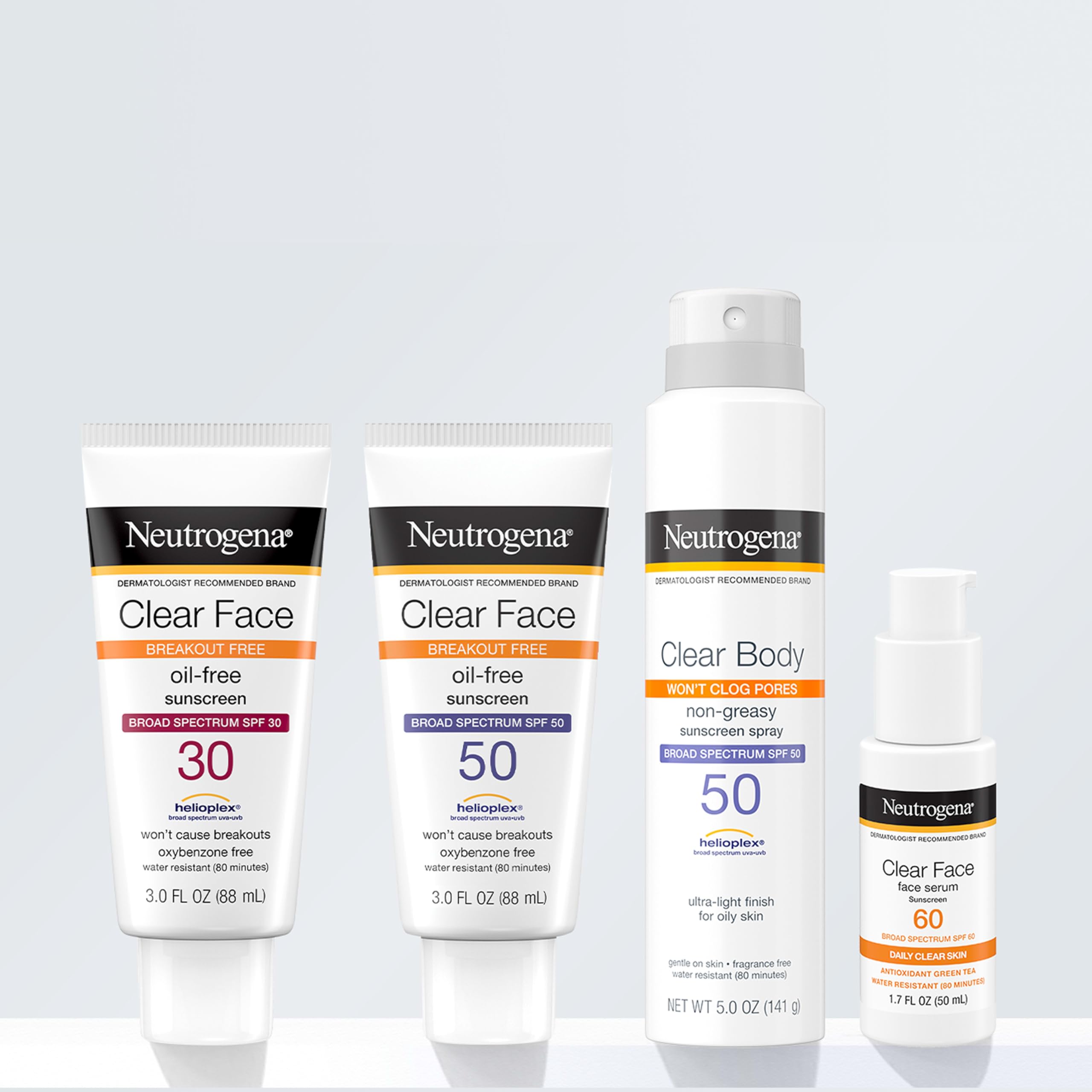 Neutrogena Clear Face Sunscreen's light texture leaves a weightless, non-greasy feel.