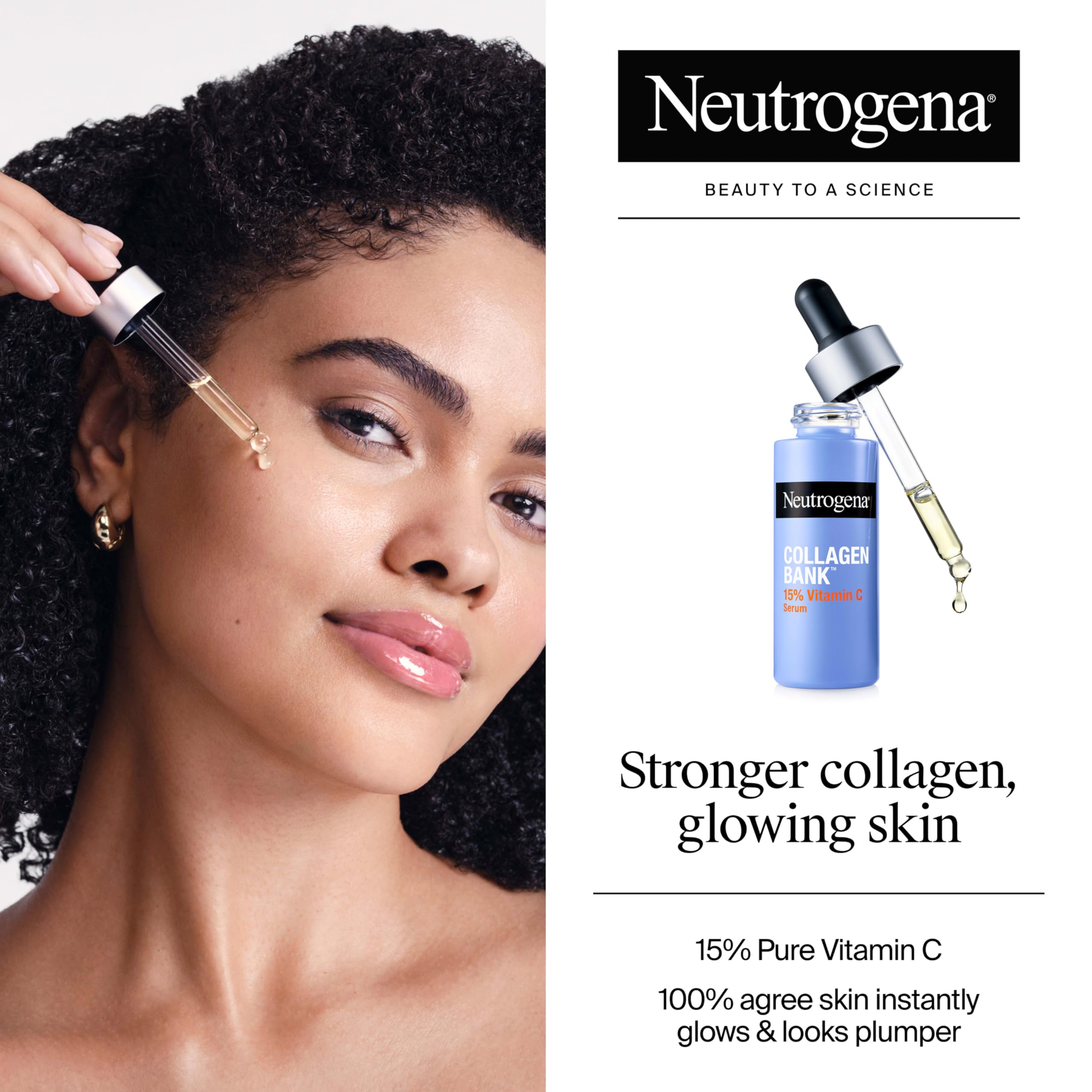 Neutrogena Collagen Bank serum dropper for precise daily application.