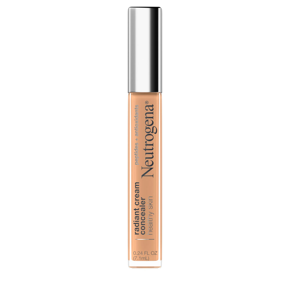 Neutrogena concealer almond medium 02 tube closeup with smooth texture and even coverage.