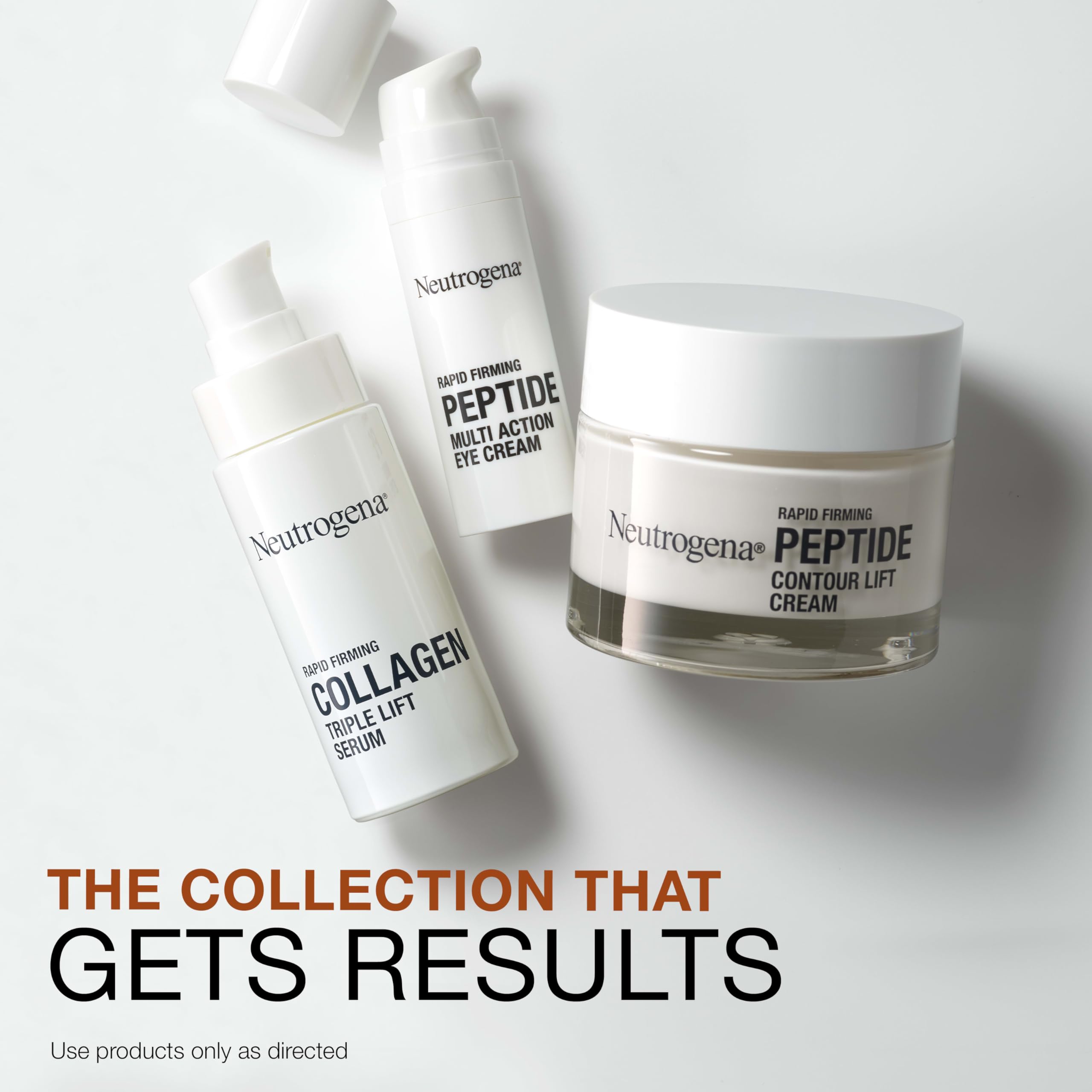 Neutrogena Eye Area application close-up illustrates gentle massage technique.
