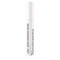 Neutrogena serum brush tip close-up showing precise application for lashes and brows.