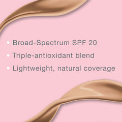 Swatch on skin demonstrates natural tone blending for even complexion.