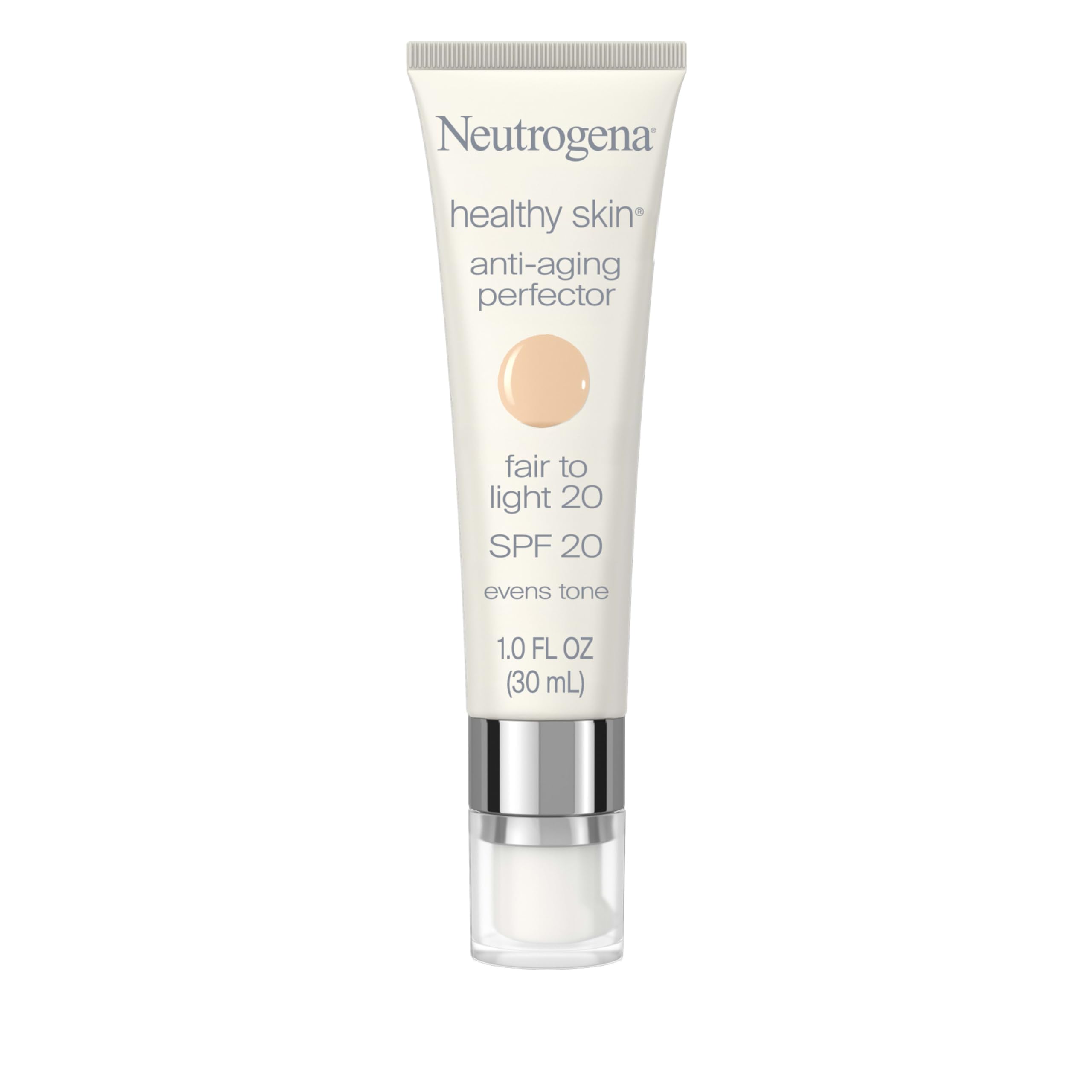 Neutrogena Healthy Skin Perfector tinted moisturizer tube swatch for even skin tone.