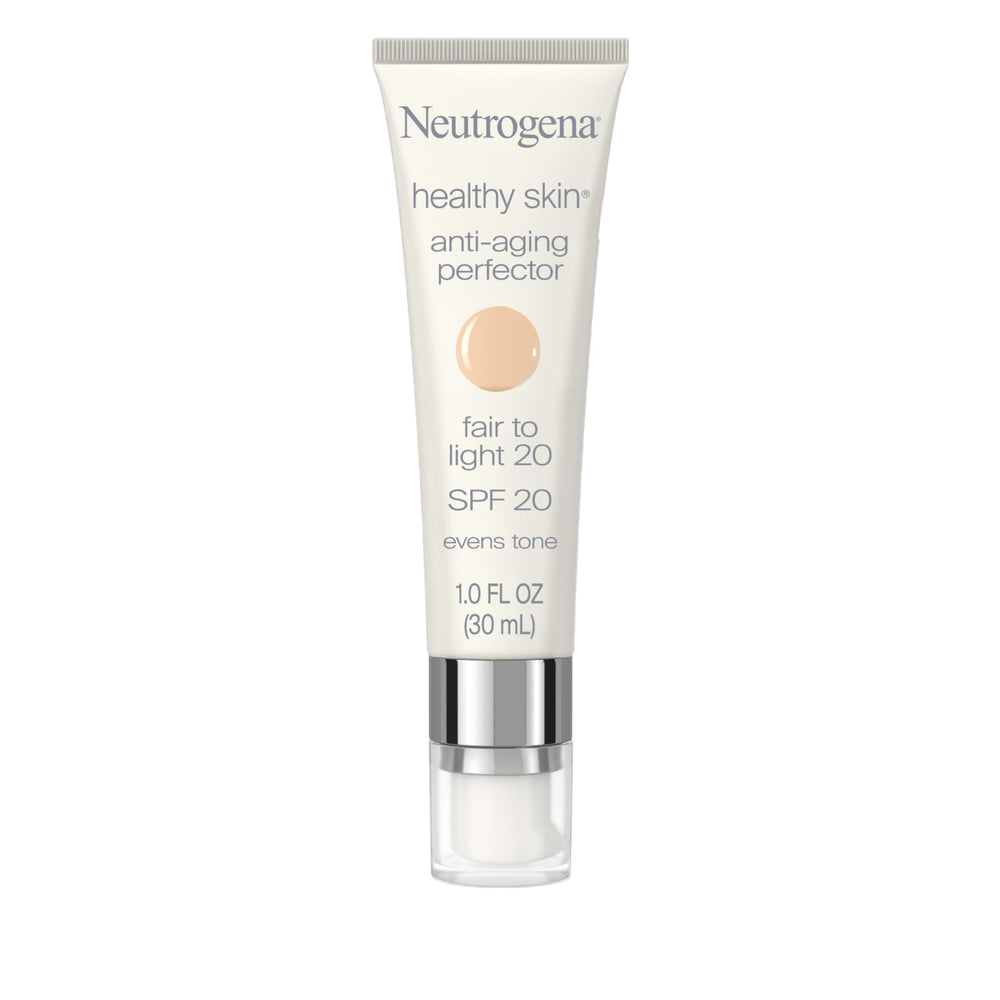 Neutrogena Healthy Skin Perfector tinted moisturizer tube swatch for even skin tone.