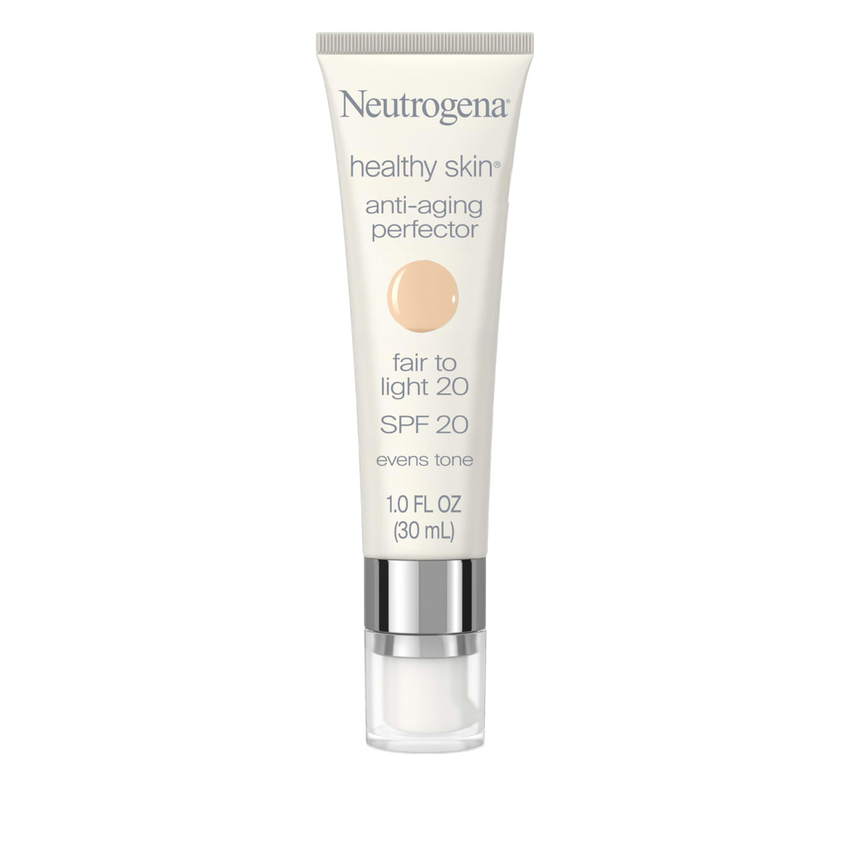 Neutrogena Healthy Skin Perfector tinted moisturizer tube swatch for even skin tone.