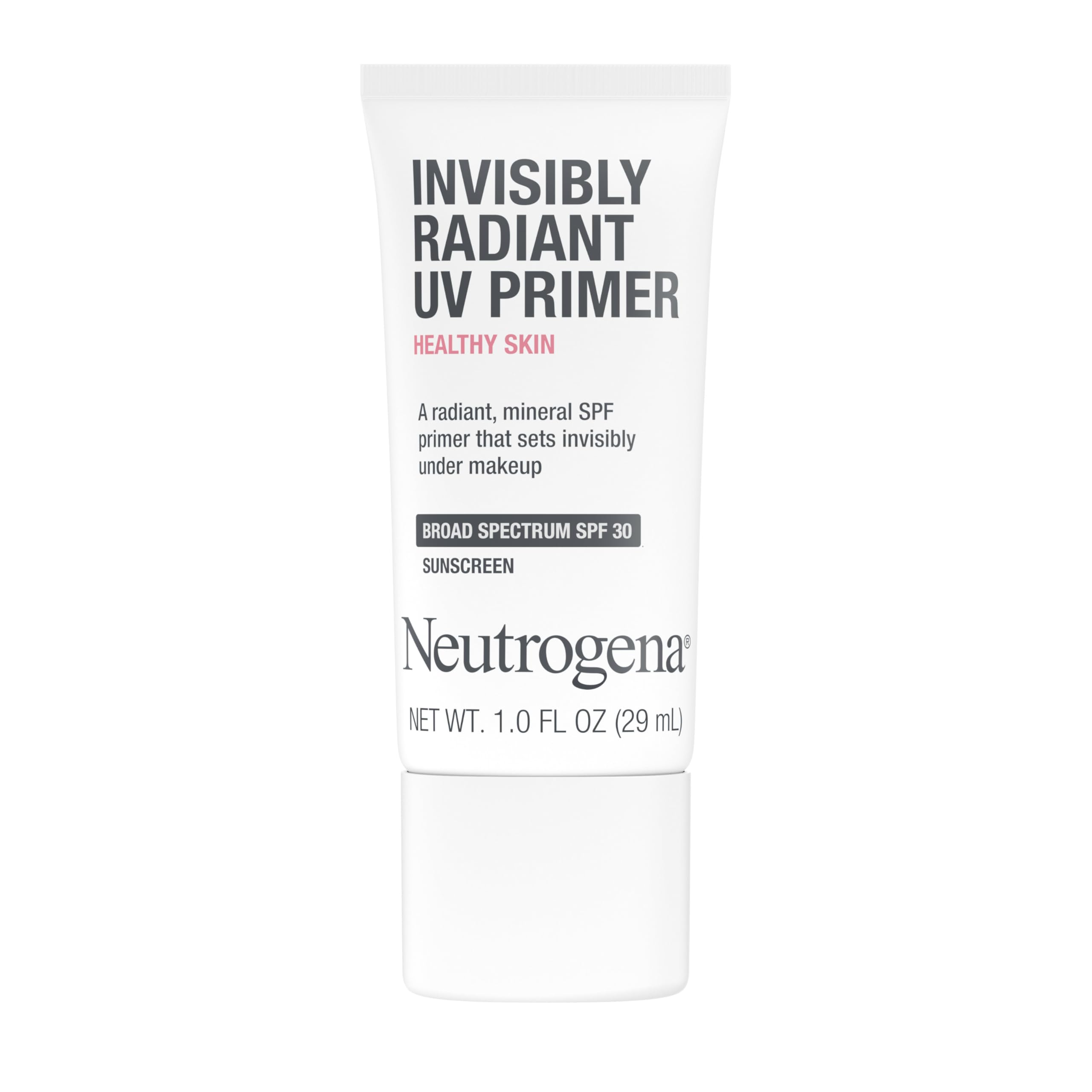 The Neutrogena Healthy Skin UV Face Primer bottle ready for daily protection and radiance.