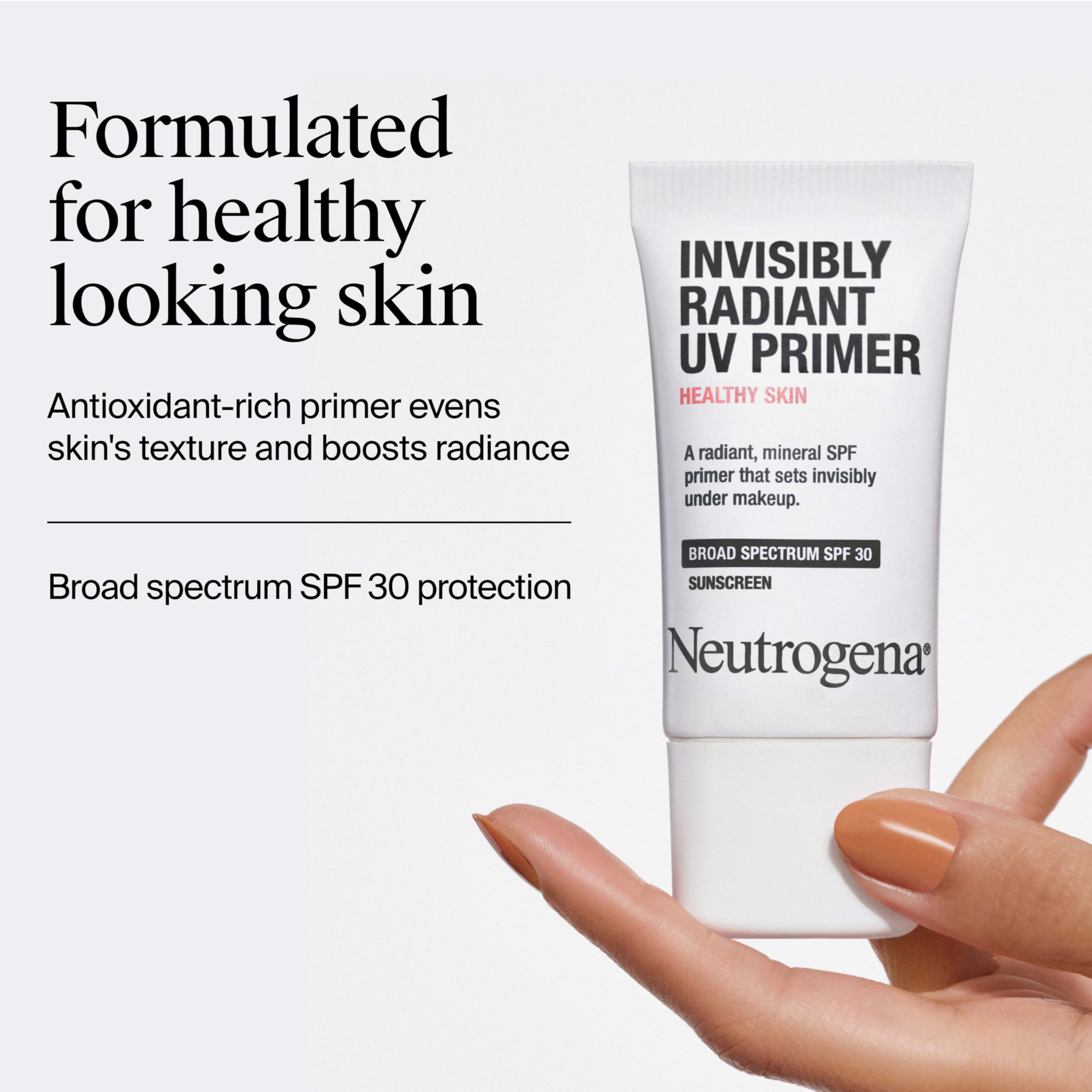 The primer provides broad-spectrum protection and antioxidant support for skin health.