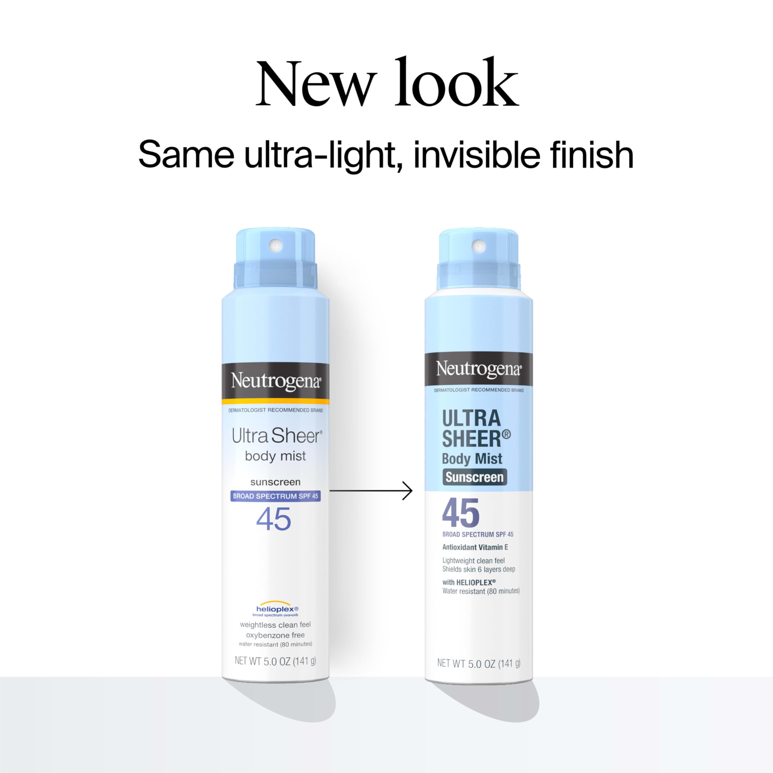 Helioplex technology provides strong UVA/UVB defense in a lightweight spray