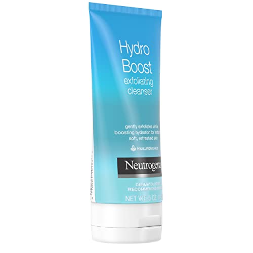 Neutrogena Hydro Boost exfoliating face wash tube 7 is soap-free and gentle on skin.