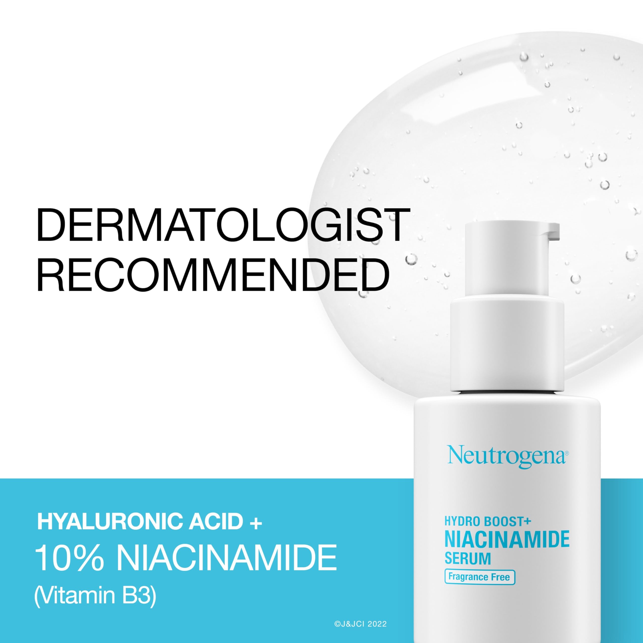 Neutrogena Hydro Boost+ Niacinamide Serum texture is lightweight and fast absorbing.