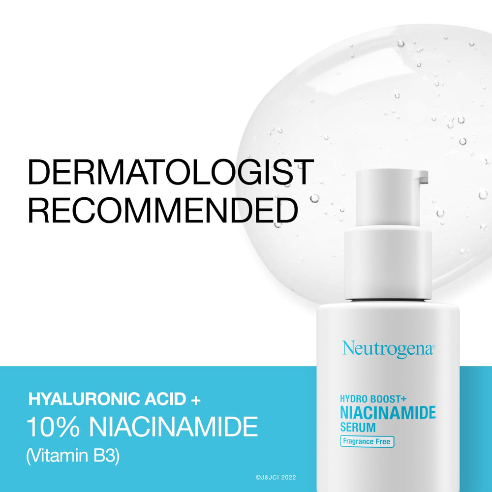 Neutrogena Hydro Boost+ Niacinamide Serum texture is lightweight and fast absorbing.