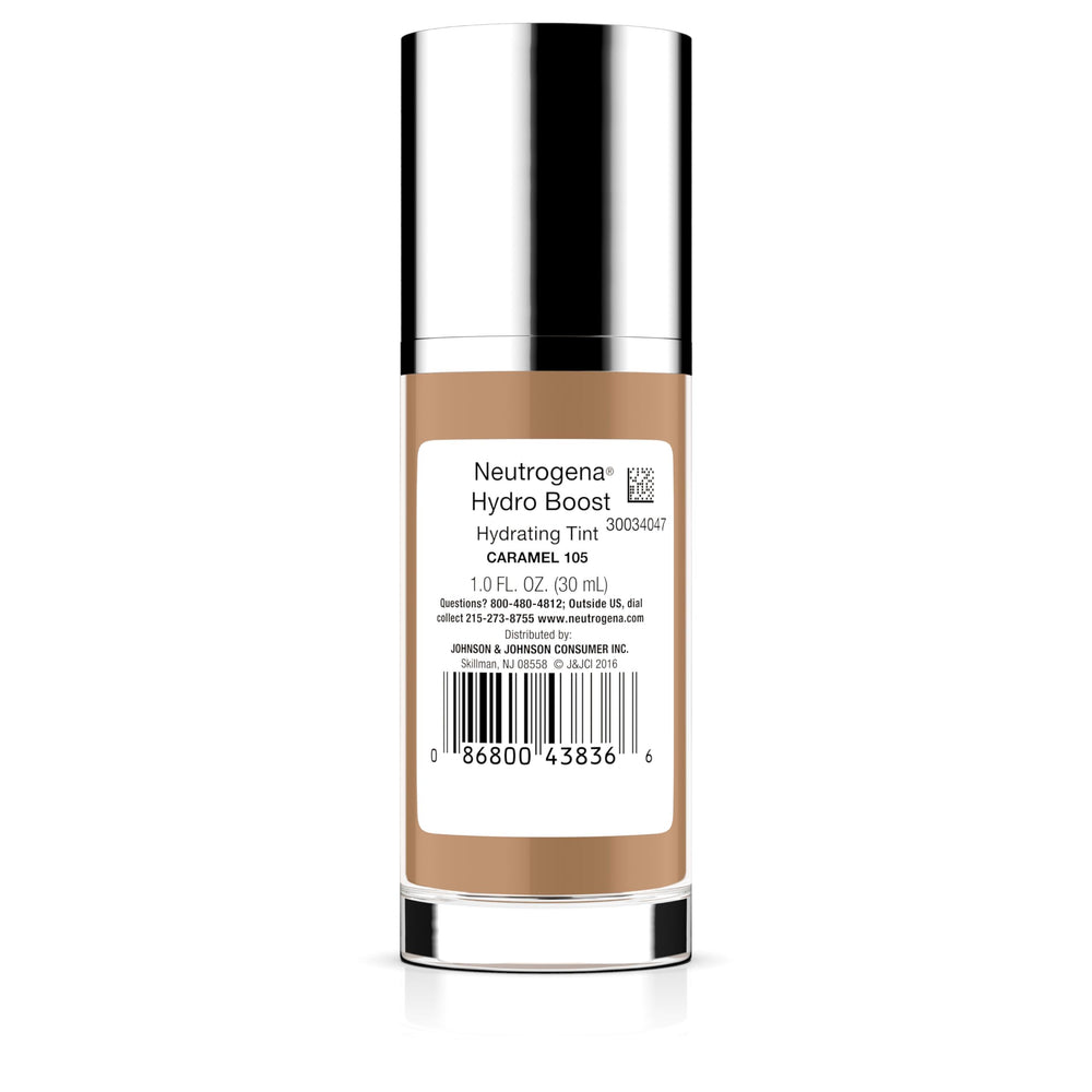Neutrogena Hydro Boost Tint non-comedogenic label with smooth finish for daily use