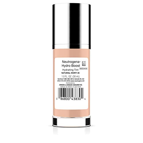 Neutrogena Hydro Boost Tint patch test showing non-comedogenic feel.