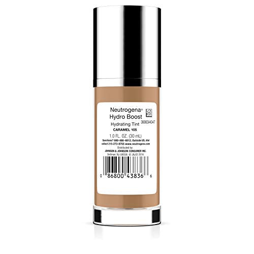 Neutrogena Hydro Boost Tint shade caramel 105 close-up swatch on skin