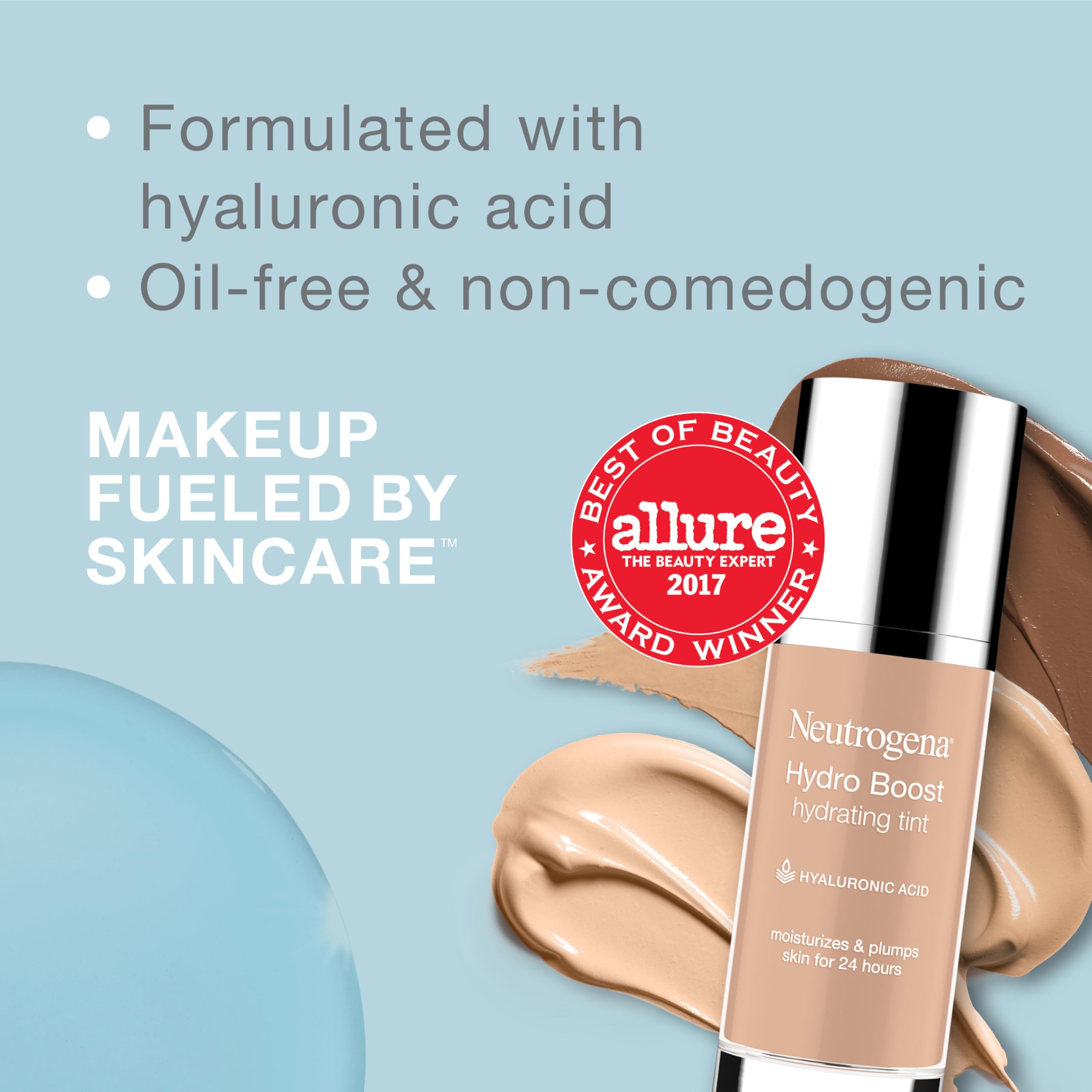 Neutrogena Hydro Boost Tint cocoa shade swatch on skin