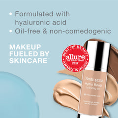 Neutrogena Hydro Boost Tint swirled on skin demonstrates sheer-to-medium coverage.