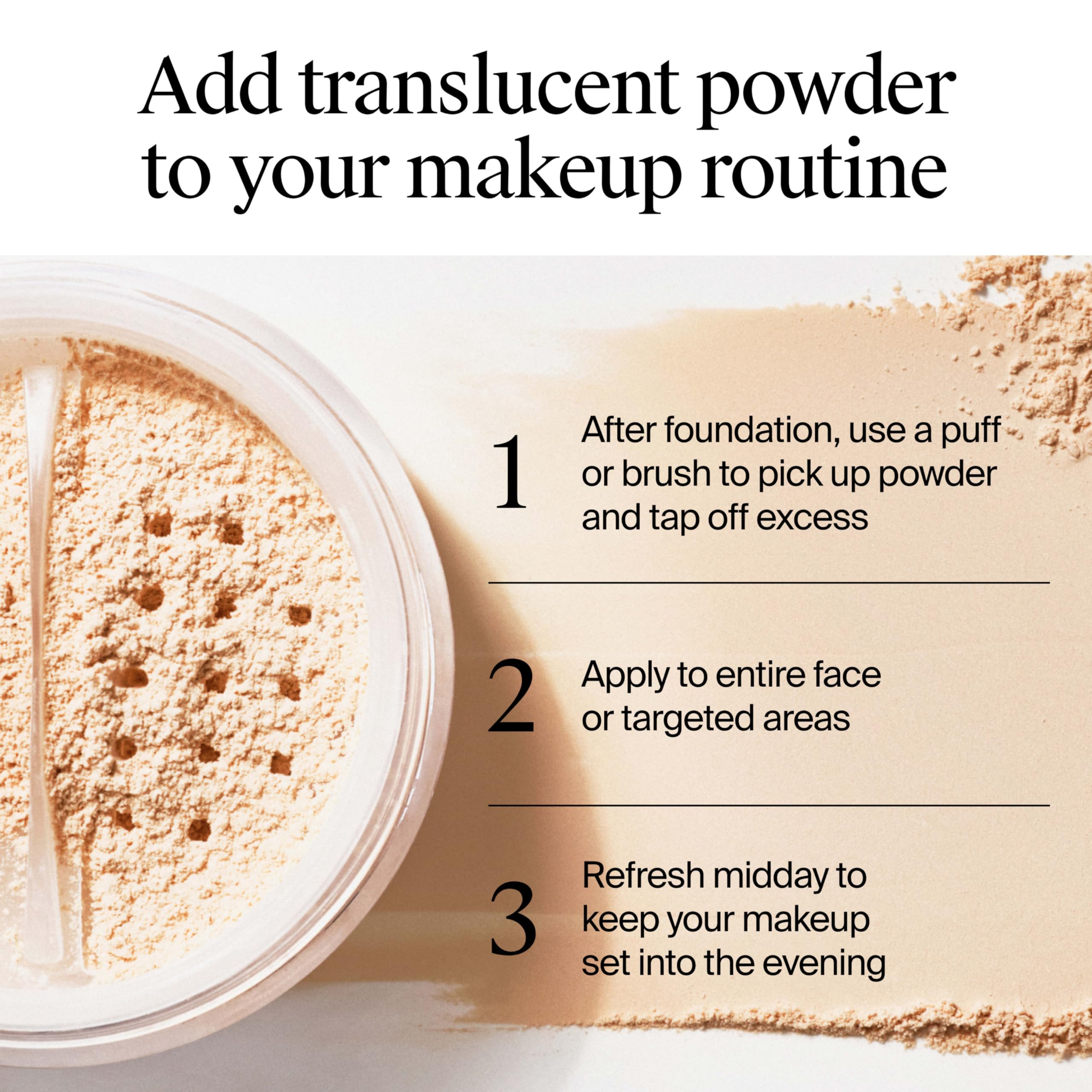 Neutrogena Hydro Boost powder packaging on a vanity for quick makeup setting.