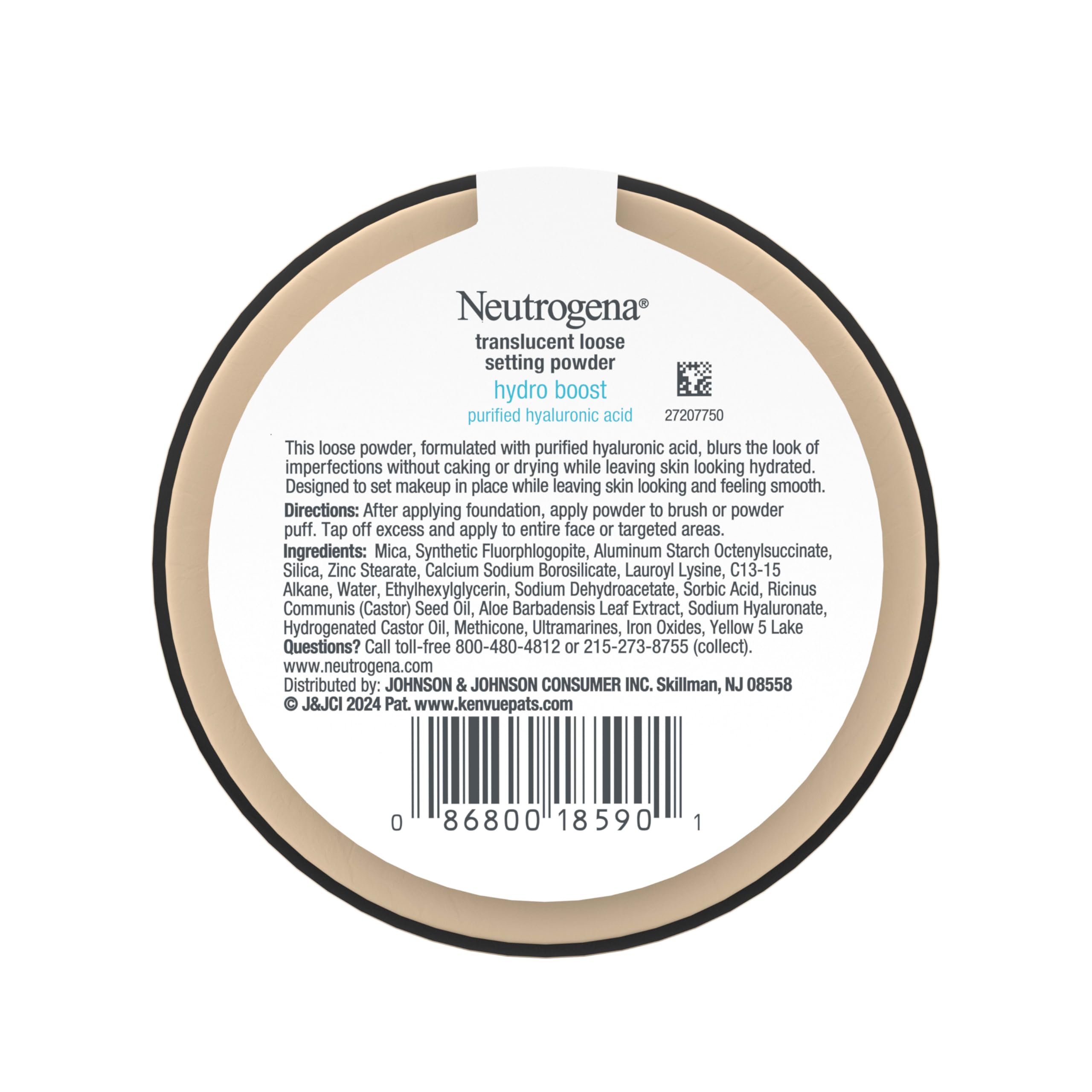 Neutrogena Hydro Boost powder texture close-up showing lightweight, seamless application.