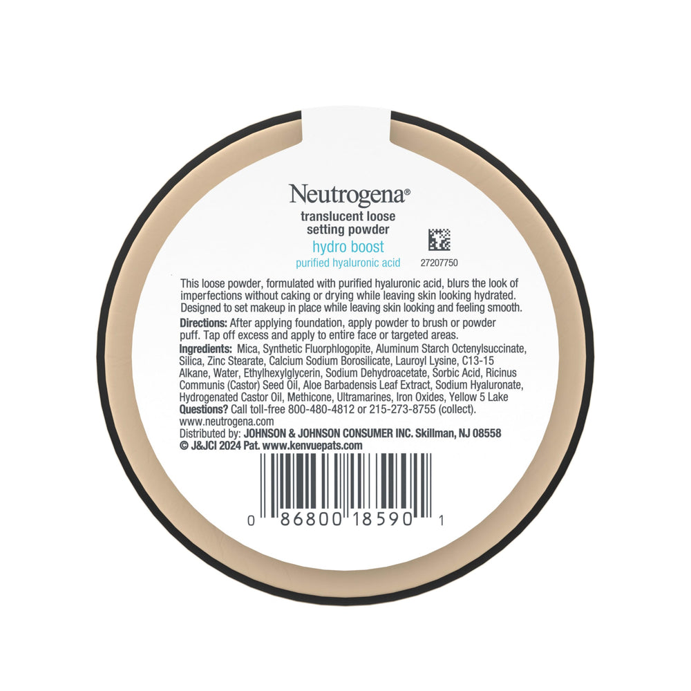 Neutrogena Hydro Boost powder texture close-up showing lightweight, seamless application.
