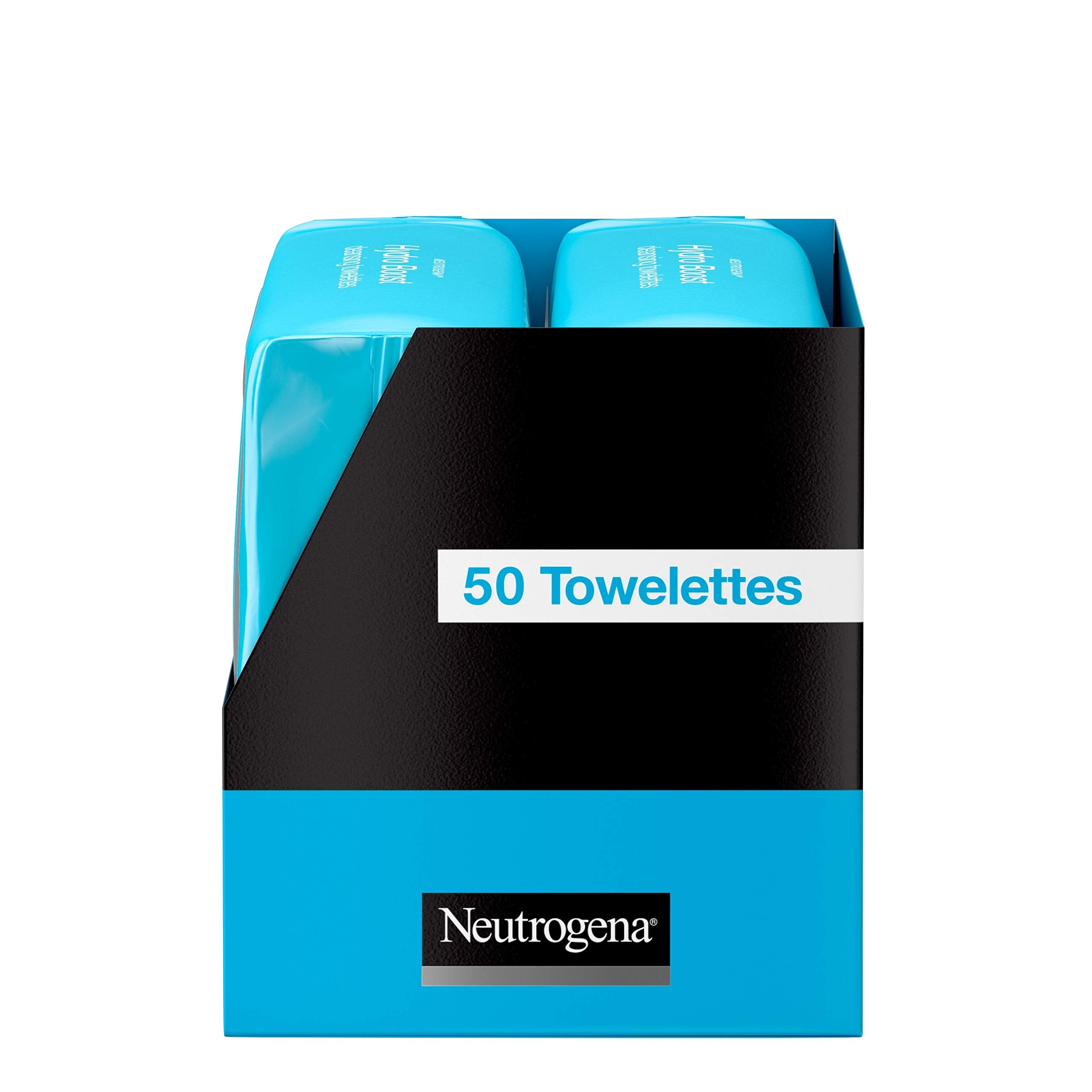 Neutrogena Hydro Boost wipes require no rinse for quick cleansing.