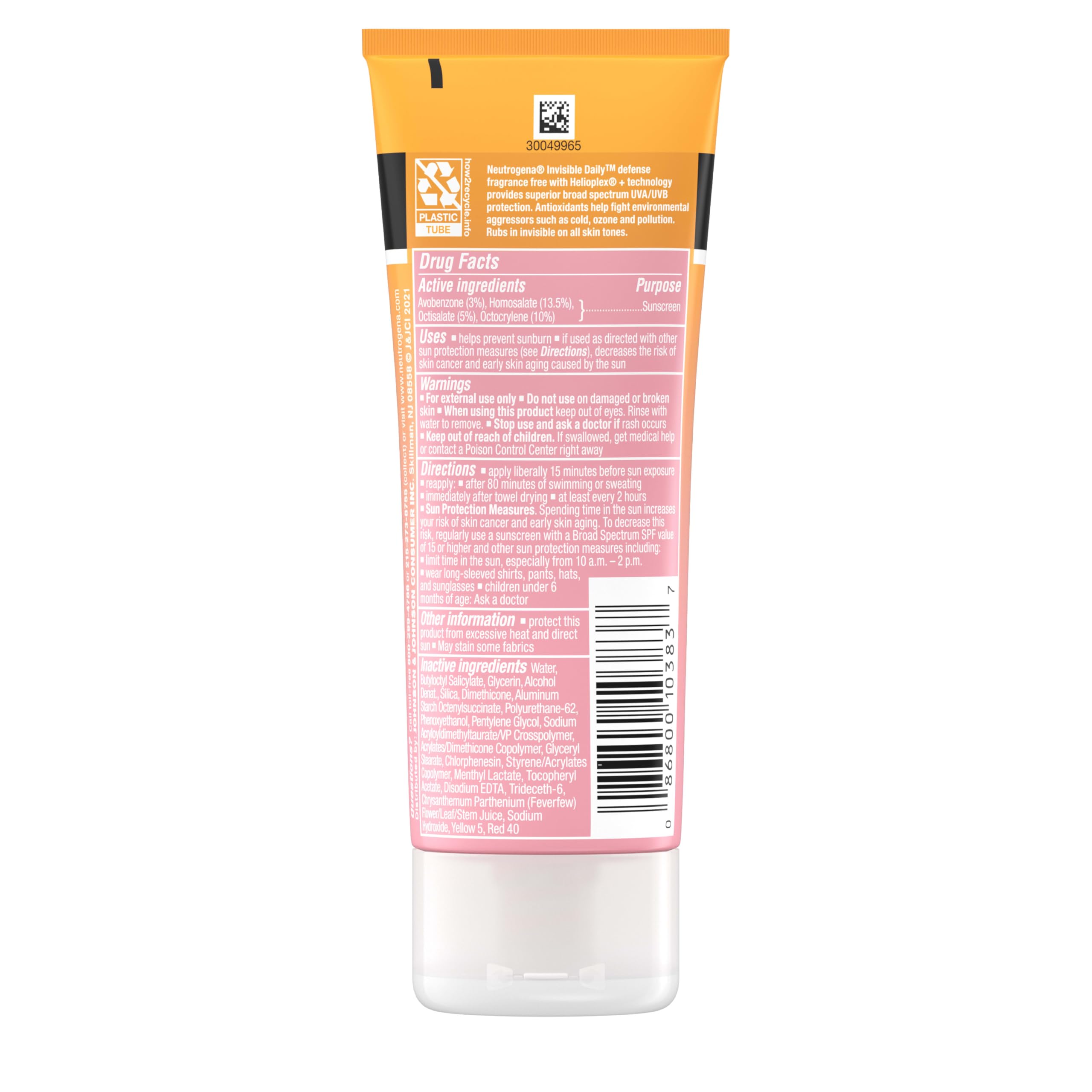 Neutrogena Invisible Daily Defense sunscreen lotion leaves no white cast on all skin tones