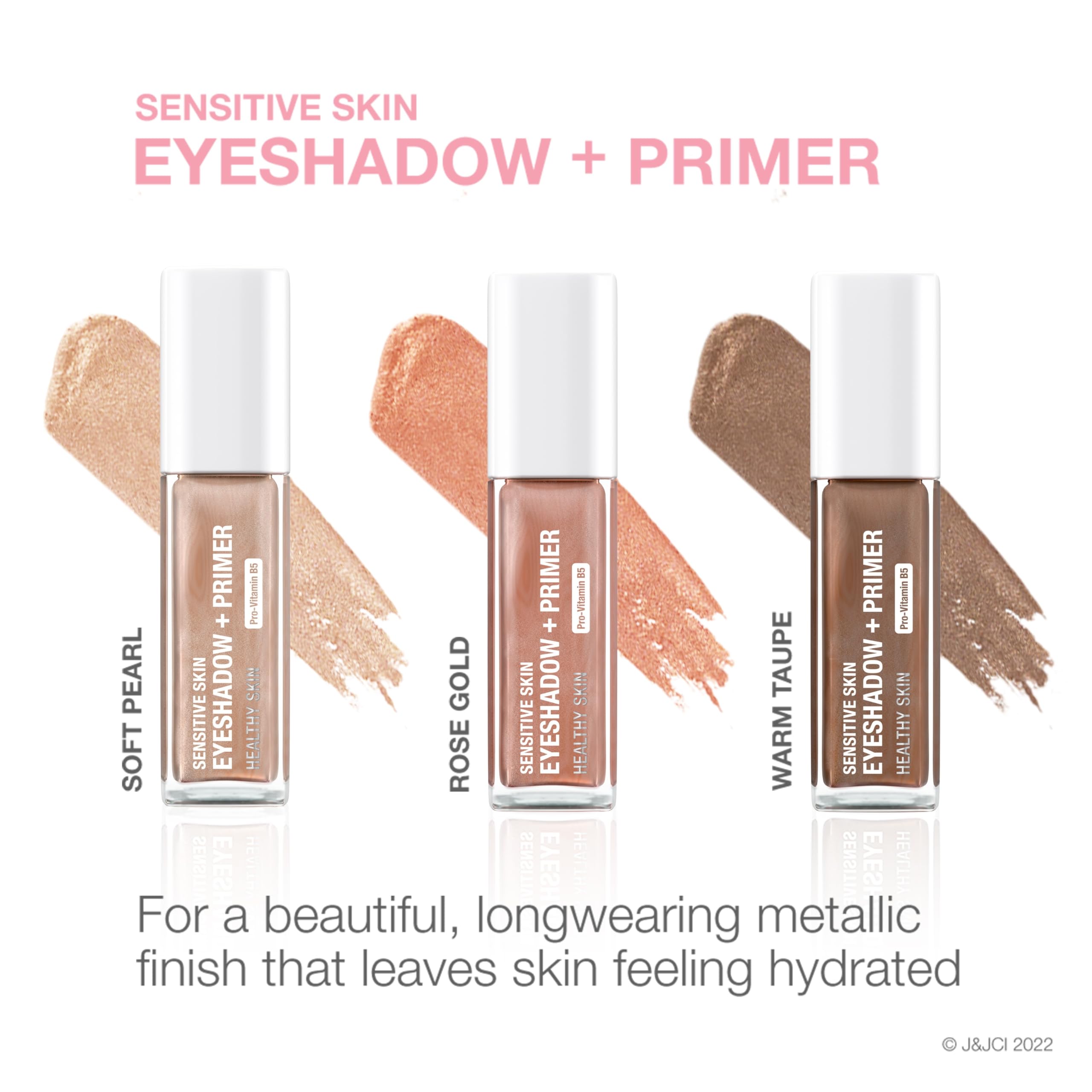 Neutrogena longwear eyeshadow primer in Warm Taupe with metallic finish for a light sheen.
