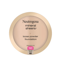 Neutrogena Mineral Sheers Natural Beige 60 powder jar for a natural, lightweight finish.