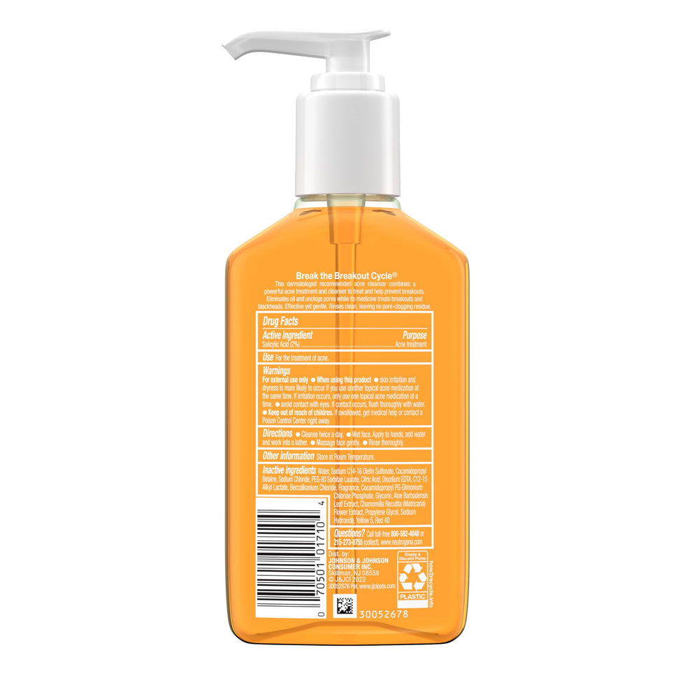 Neutrogena Oil-Free Acne Wash after use skin feeling clean and fresh