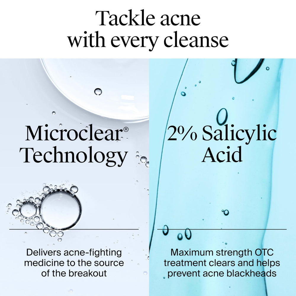 Neutrogena Oil-Free Acne Wash close-up of pores being clarified