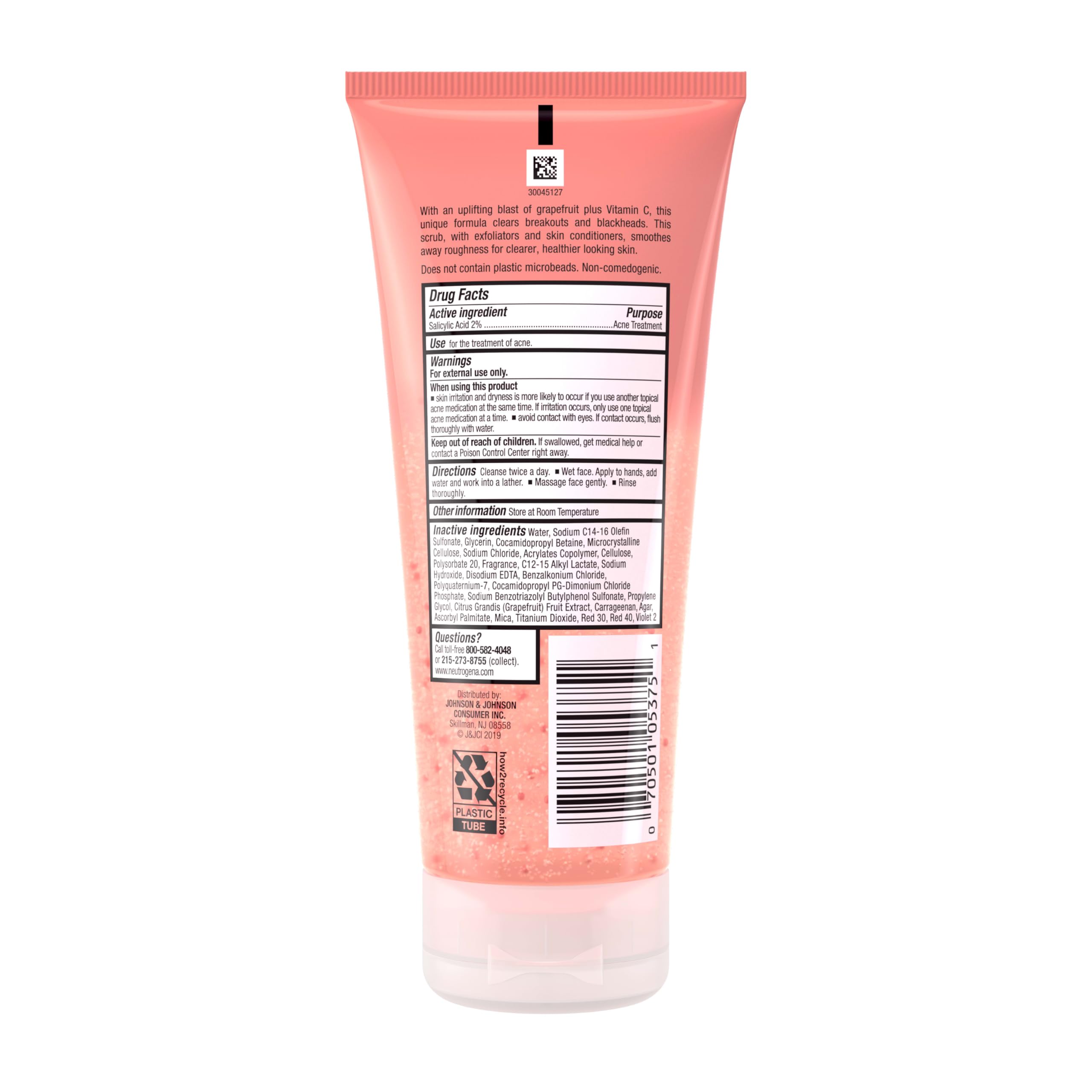 After-use Neutrogena Pink Grapefruit Foaming Scrub gives smooth skin texture.