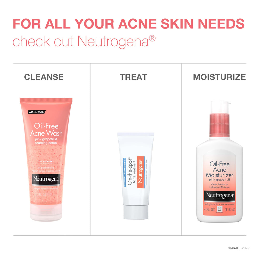 Rinsing Neutrogena Foaming Scrub with water in a sink.