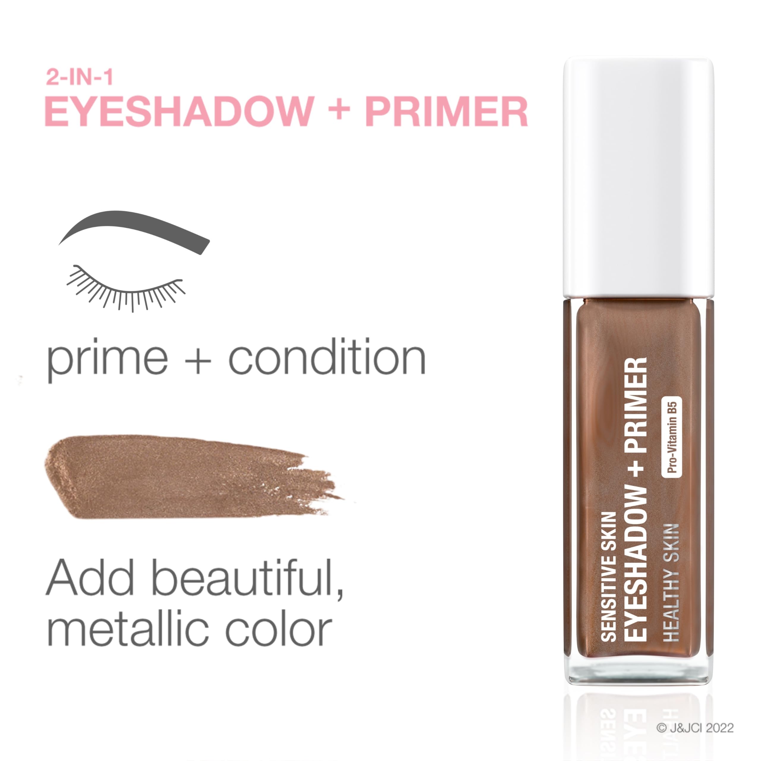 Neutrogena ophthalmologist-tested eyeshadow suitable for sensitive skin around the eyes.