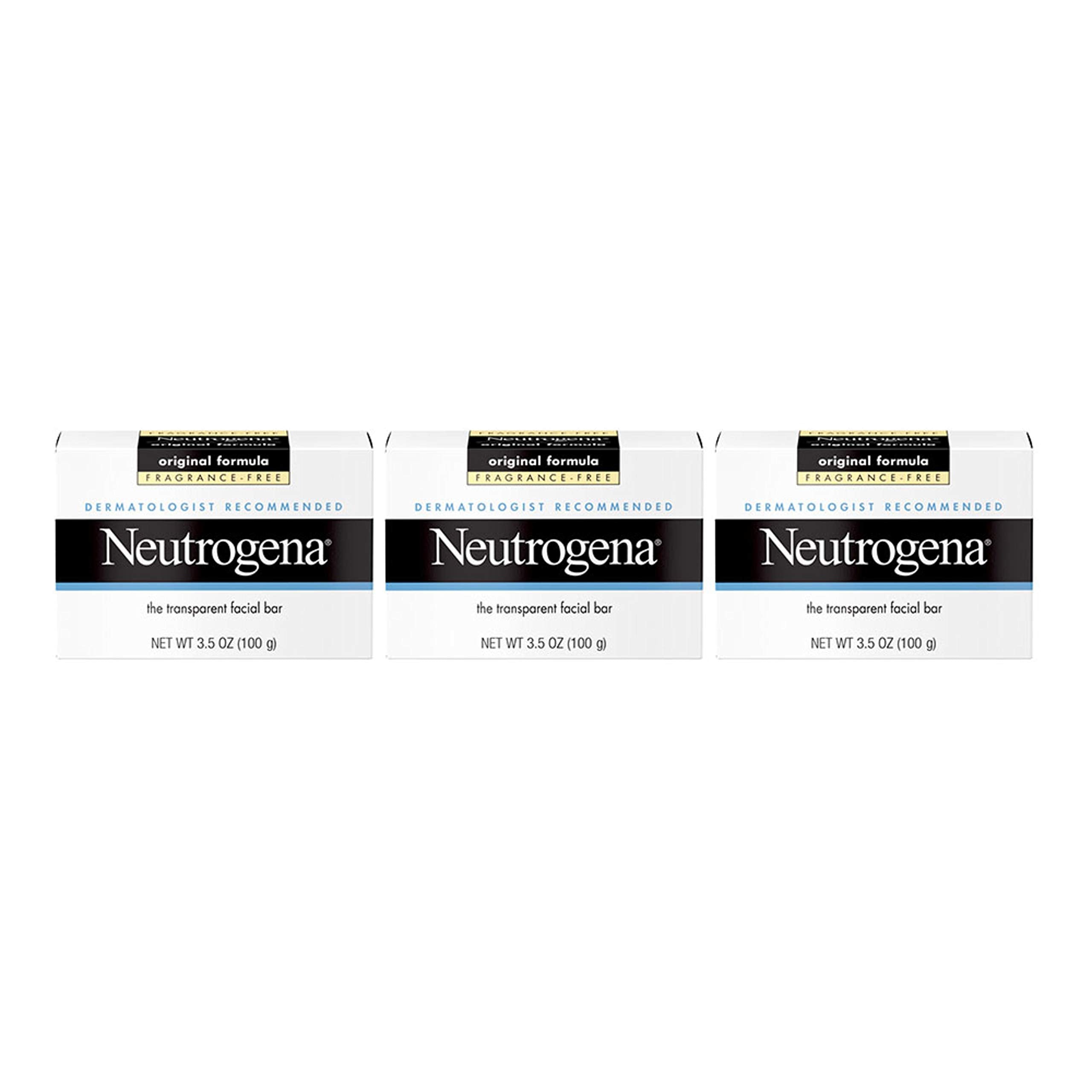 Neutrogena Original Amber Bar front view, fragrance-free daily cleansing.