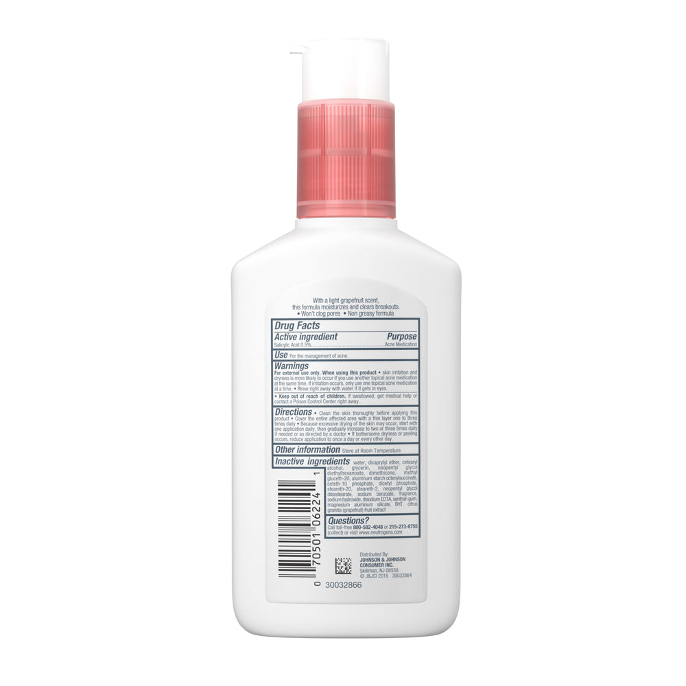 Neutrogena pink grapefruit fragrance note enhances morning skincare ritual.