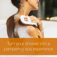 Neutrogena Rainbath bottle side shows skin-softening promise after shower.