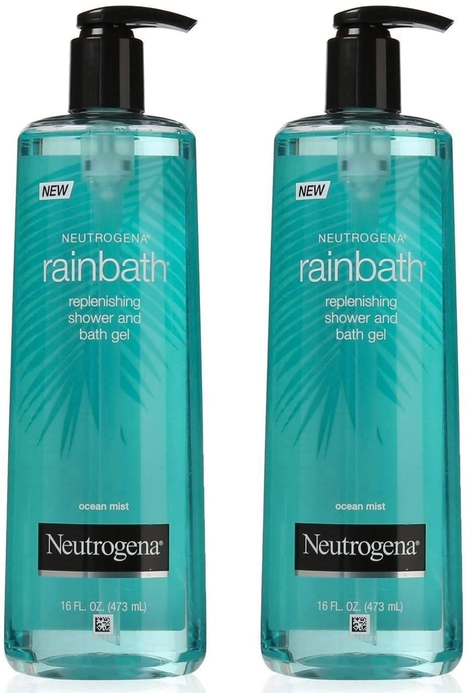 Neutrogena Rainbath Ocean Mist shower gel bottle displaying a fresh, ocean-inspired scent