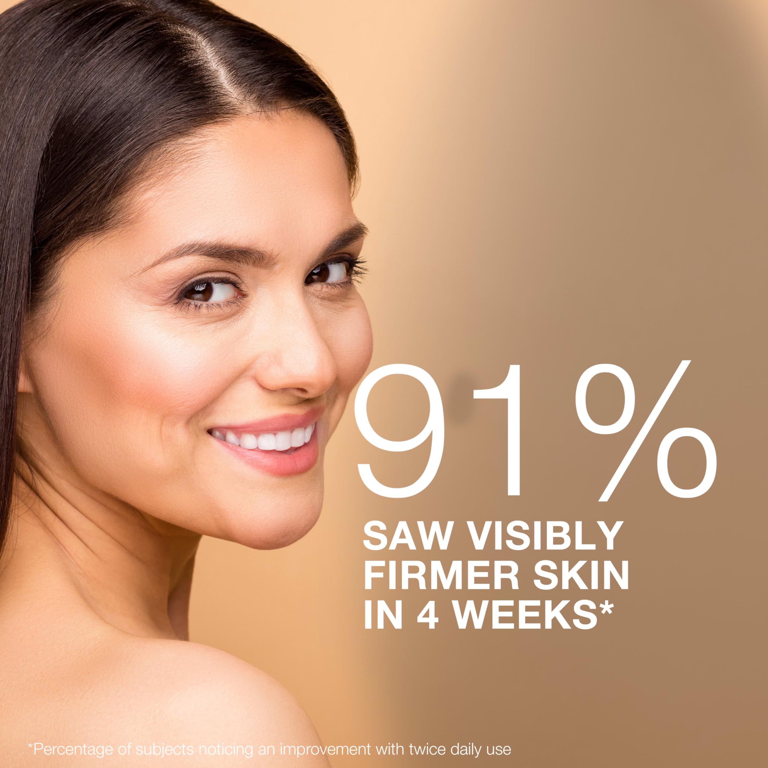 Neutrogena Rapid Firming Peptide Eye Cream pump application demonstrates easy massage around the eyes.