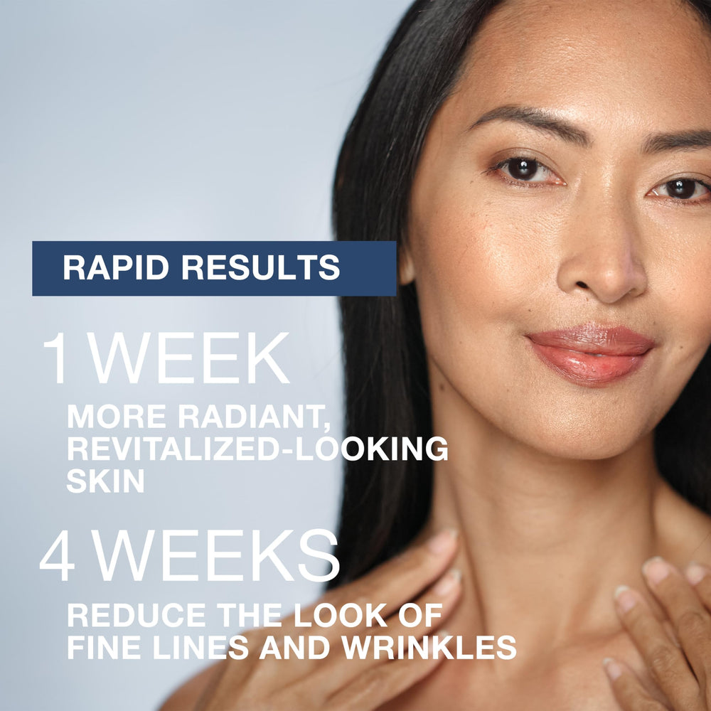 Neutrogena Rapid Wrinkle Repair capsule opening demonstrates easy mess-free use.