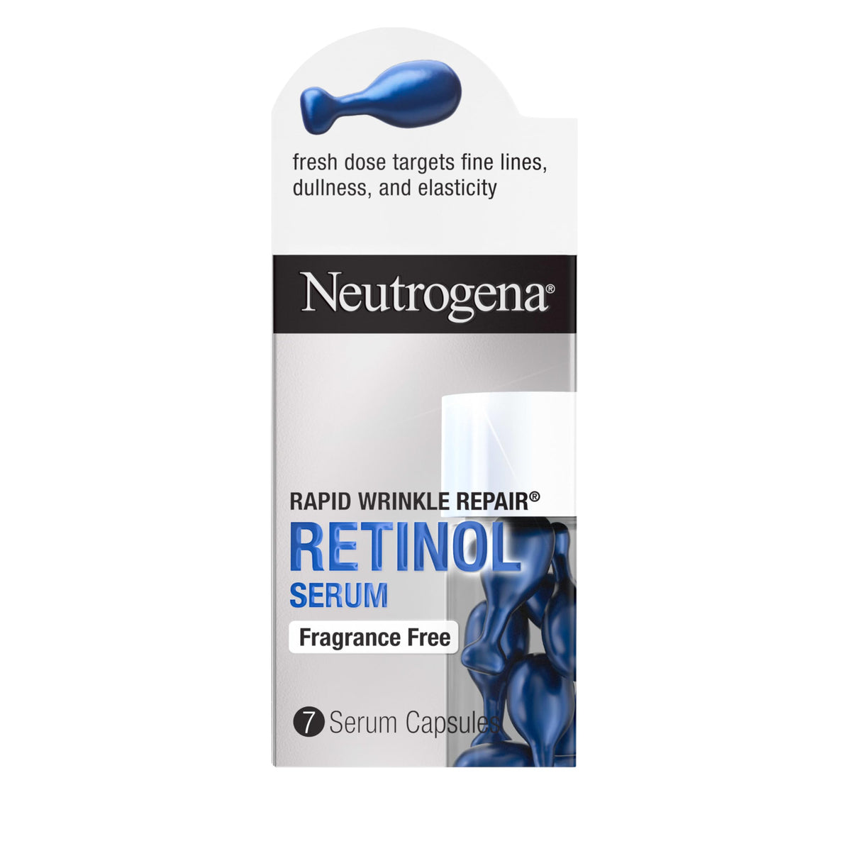 Neutrogena Rapid Wrinkle Repair capsules pack for fragrance-free retinol routine
