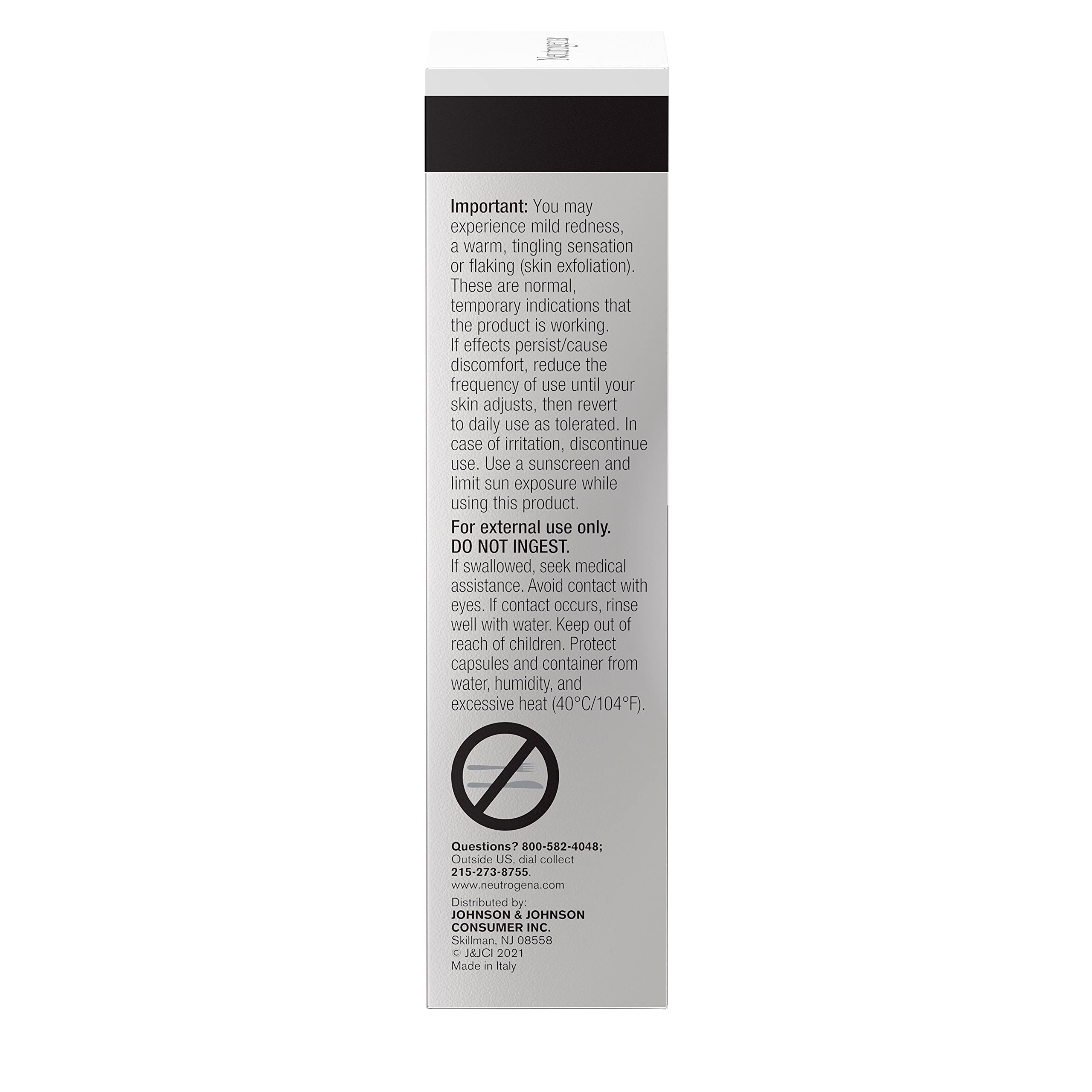 Neutrogena Rapid Wrinkle Repair fragrance-free label highlights sensitive-skin friendly formula.