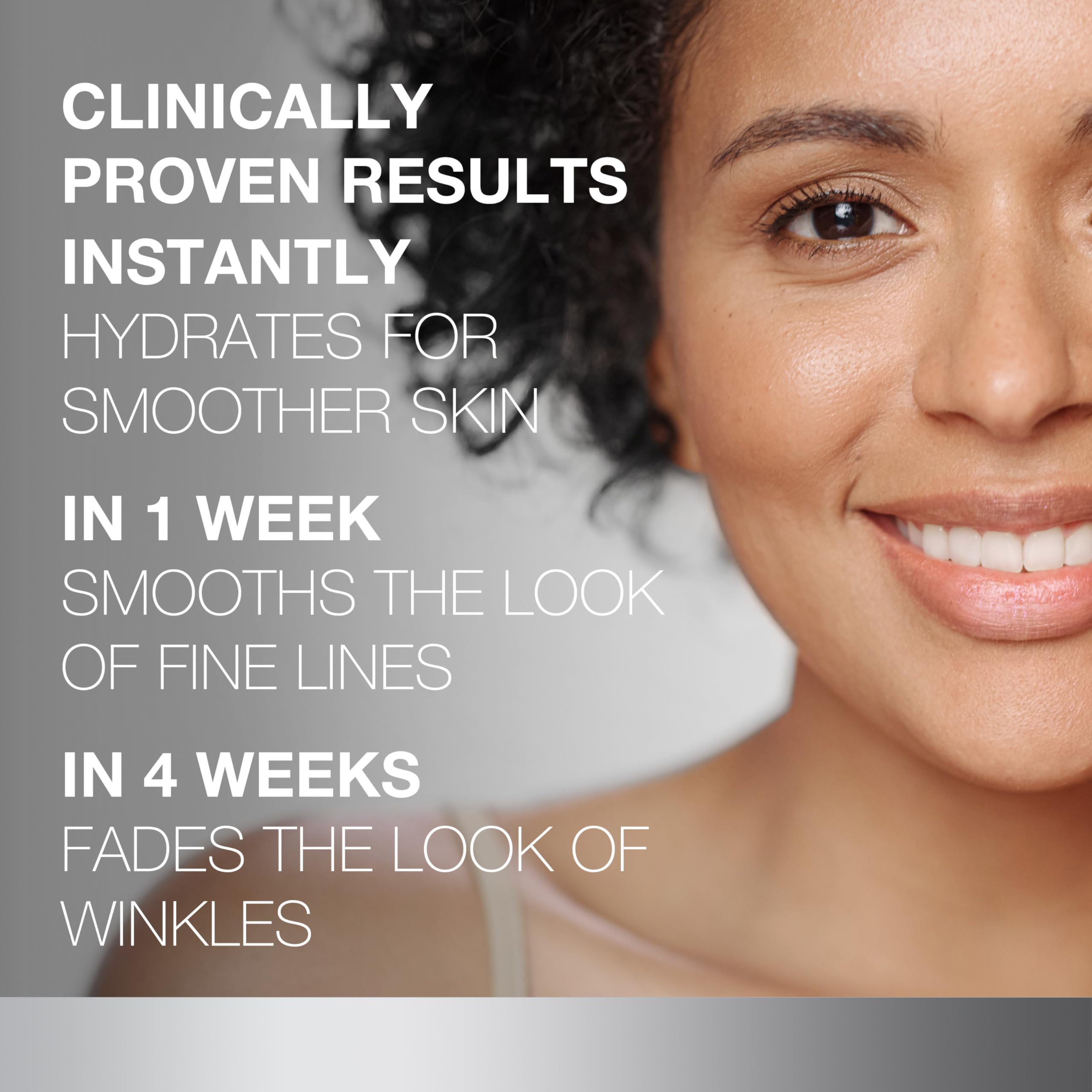 Neutrogena Rapid Wrinkle Repair Night retinol action animation highlights fast results.