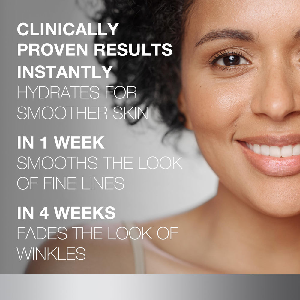Neutrogena Rapid Wrinkle Repair Night retinol action animation highlights fast results.
