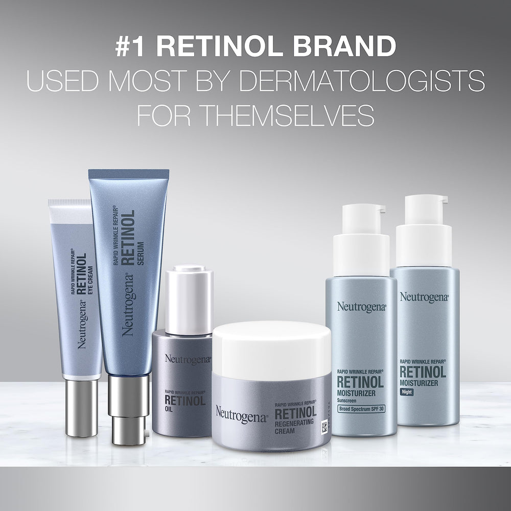Neutrogena Rapid Wrinkle Repair oil dermatologist-tested formula.