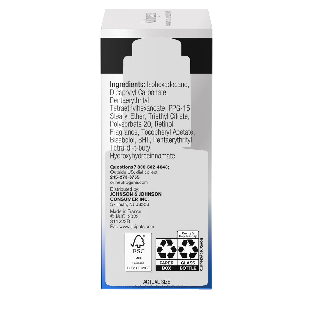 Neutrogena Rapid Wrinkle Repair Serum nighttime routine application for visible anti-aging steps