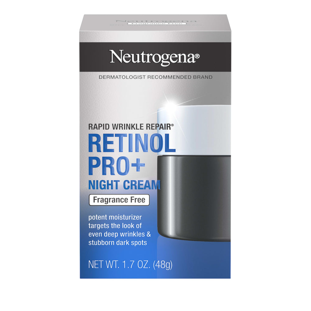 Neutrogena Retinol Pro+ Night Cream application on fingertip